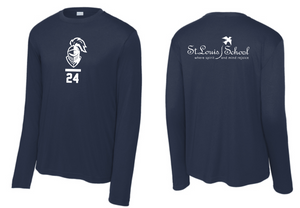 St. Louis Basketball - COMBINE SHOOTER Navy Blue Performance Long Sleeve T Shirt