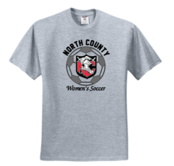 NCHS Women's Soccer - Official Short Sleeve T Shirt (Black, White, Red or Grey)