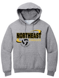 NHS Volleyball - Northeast Hoodie Sweatshirt (White, Black, or Grey)