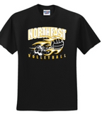 NHS Volleyball - Eagles Short Sleeve T Shirt (Black, White, or Grey)