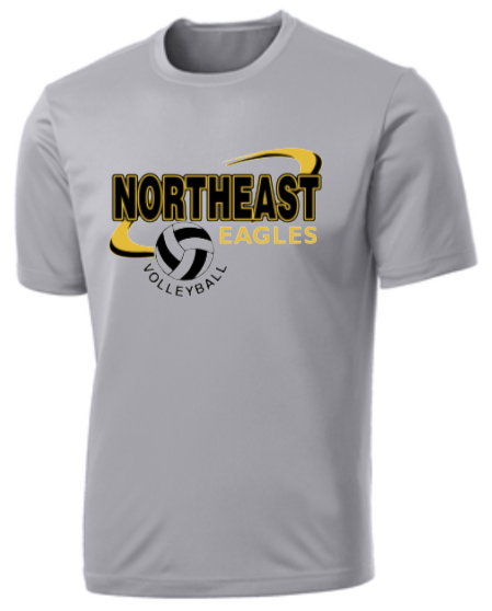 NHS Volleyball  - Northeast Performance Short Sleeve (White, Black, or Silver)