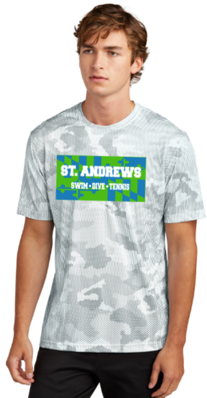 St. Andrews - Flag White Camo Hex Short Sleeve Shirt