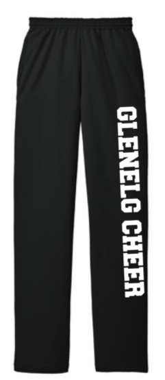 GHS Cheer - Black Sweatpants (Open Bottom)