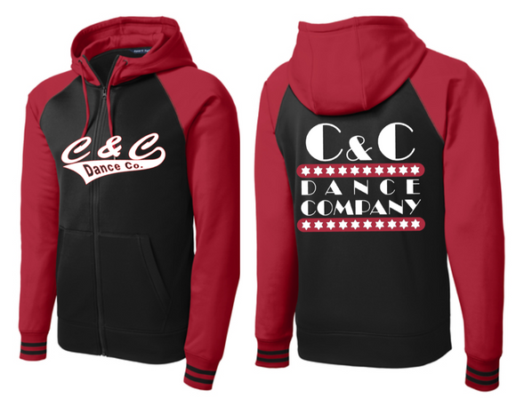 C & C Dance - Varsity Fleece Full-Zip Hooded Jacket (Lady and Adult)