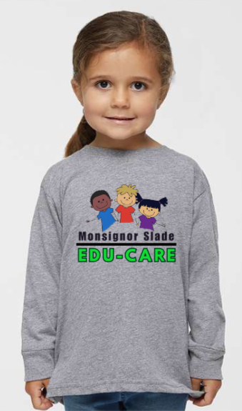 MSCS EDU-CARE - Long Sleeve Shirt (Toddler, Youth or Adult) (White or Grey)