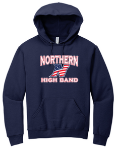 Northern Band - Letters - Navy Blue Hoodie Sweatshirt (Youth and Adult)