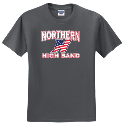 Northern Band - Letters - Charcoal Short Sleeve Shirt (Youth or Adult)