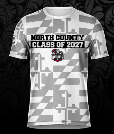 NCHS 27 - Knights - MD Flag Ghost Short Sleeve Shirt