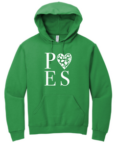 POES - Heart - Green Hoodie Sweatshirt (Youth and Adult)