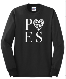 POES - HEART - Black Long Sleeve Shirt (Youth and Adult)