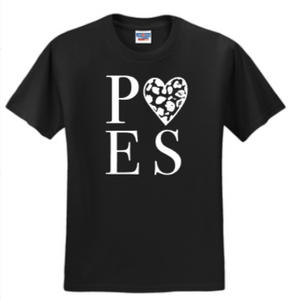 POES - HEART - Black Short Sleeve Shirt (Youth or Adult)