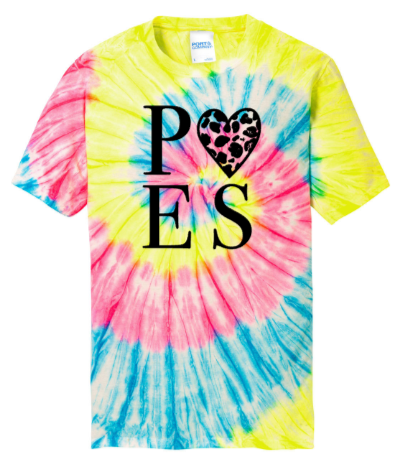 POES - HEART - Neon Tie Dye Short Sleeve Shirt (Youth and Adult)