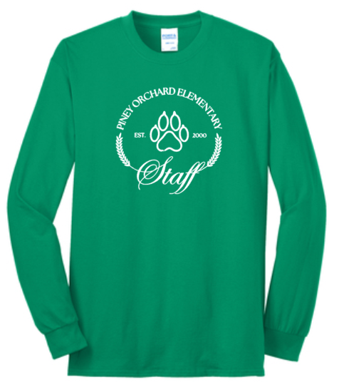 POES - STAFF - Green Long Sleeve Shirt (Youth and Adult)