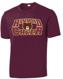 Hammond Cheer - Lettering Performance Short Sleeve (Maroon or White)