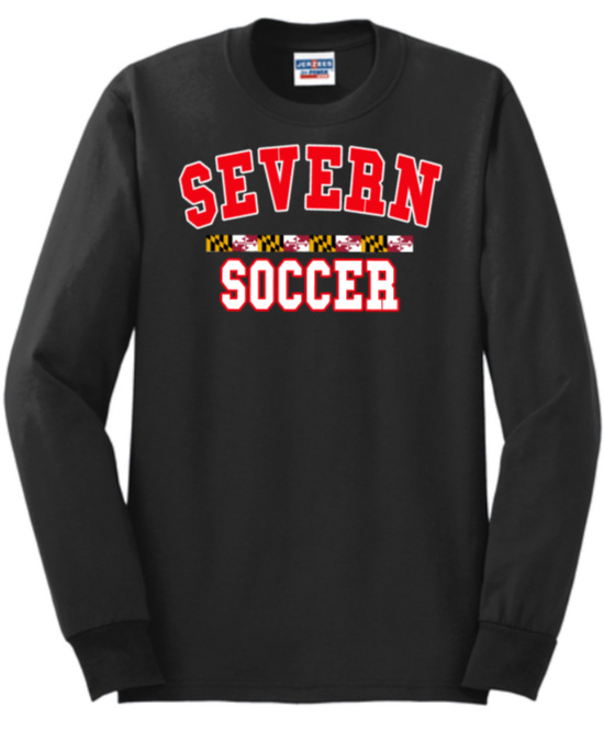 Severn Soccer - Black Long Sleeve Shirt