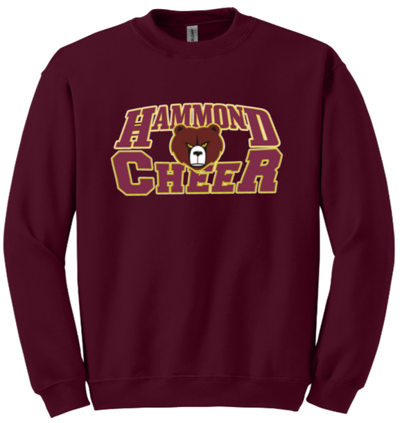 Hammond Cheer - Lettering Crewneck (Maroon or White)