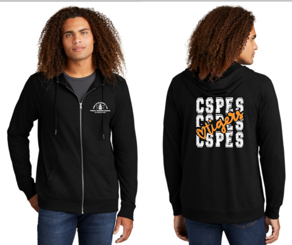 CSP Elementary - Light House - Tigers - District Featherweight French Terry Full Zip (YOUTH OR ADULT)