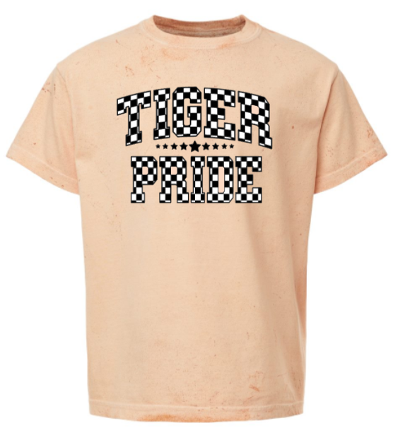 CSP Elementary - Tiger Checker - Umber Comfort Colors Short Sleeve Tee (Youth)