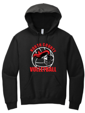 North County Volleyball- Official Hoodie Sweatshirt (Black, White or Grey)