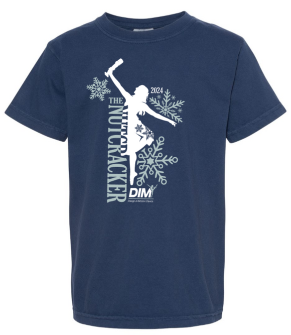 Design In Motion - 2024 Nutcracker - Navy Comfort Colors SS T Shirt (Youth)