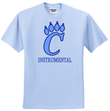 CHS Band - Instrumental T Shirt (White, Navy Blue or Carolina Blue)