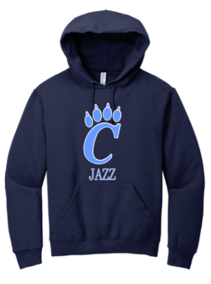 CHS Band - Jazz Hoodie Sweatshirt (Carolina Blue, Navy Blue or White)