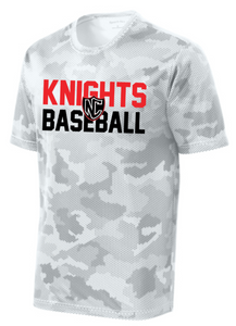 NCHS Baseball - Letters - Camo Hex Short Sleeve Shirt (Youth or Adult)