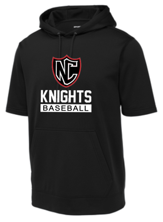 NCHS Baseball -Shield - Short Sleeve Hooded Pullover