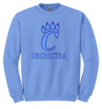 CHS Band - Orchestra Crewneck Sweatshirt (White, Navy Blue or Carolina Blue)