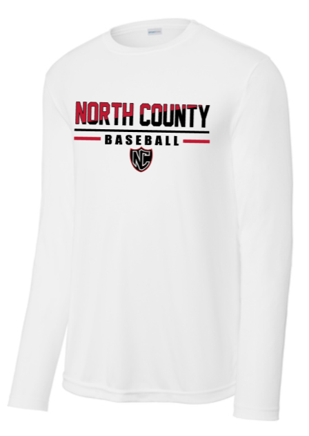 NCHS Baseball - Retro - Performance Long Sleeve T Shirt