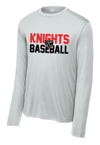 NCHS Baseball - Letters - Performance Long Sleeve T Shirt