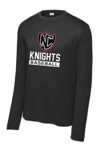 NCHS Baseball - Shield - Performance Long Sleeve T Shirt