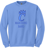 CHS Band - Marching Band Crewneck SweatShirt (White, Navy Blue or Carolina Blue)