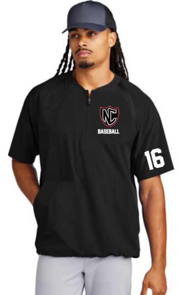 NCHS Baseball - 1/2-Zip Short Sleeve Cage Jacket – Crab