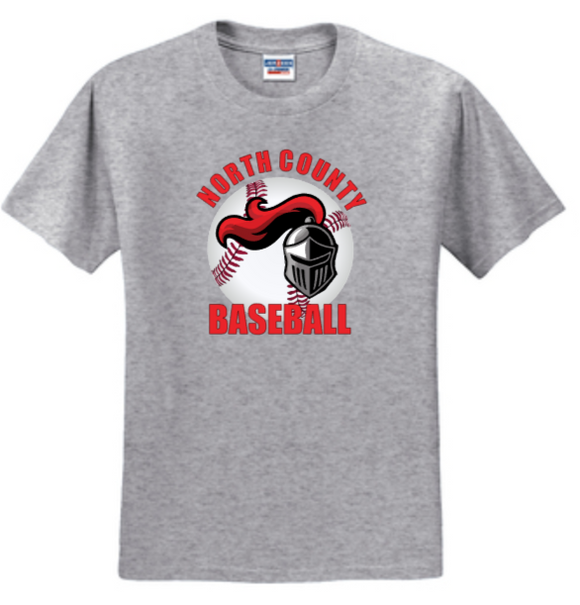 NCHS Baseball - Baseball - Grey Short Sleeve Shirt (Youth or Adult)