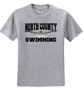 NCHS Swimming - Team - Grey Short Sleeve Shirt (Youth or Adult)