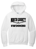 NCHS Swimming - Team - Hoodie Sweatshirt (Youth and Adult) (White or Grey)