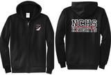 NCHS Swimming - Choose Your Stroke - Black Full Zip Hoodie (Youth and Adult)