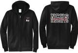 NCHS Swimming - Choose Your Stroke - Black Full Zip Hoodie (Youth and Adult)