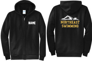 NHS Swimming - Black Full Zip Hoodie (Youth and Adult)