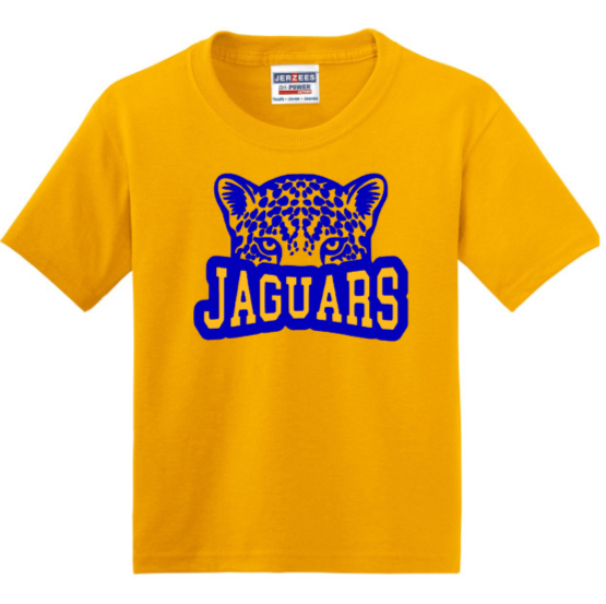 Jacobsville Elementary - Jags - Short Sleeve Shirt (Youth or Adult) (Gold or Grey)