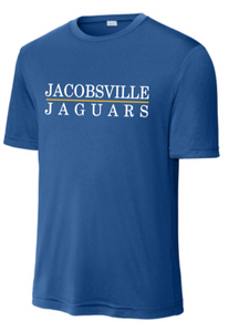 Jacobsville Elementary - Blue - Performance Short Sleeve Shirt (Youth and Adult)