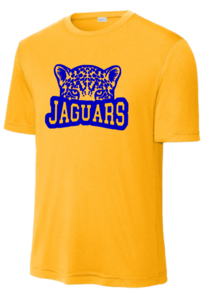 Jacobsville Elementary - Jags - Performance Short Sleeve Shirt (Youth and Adult) (Gold or White)