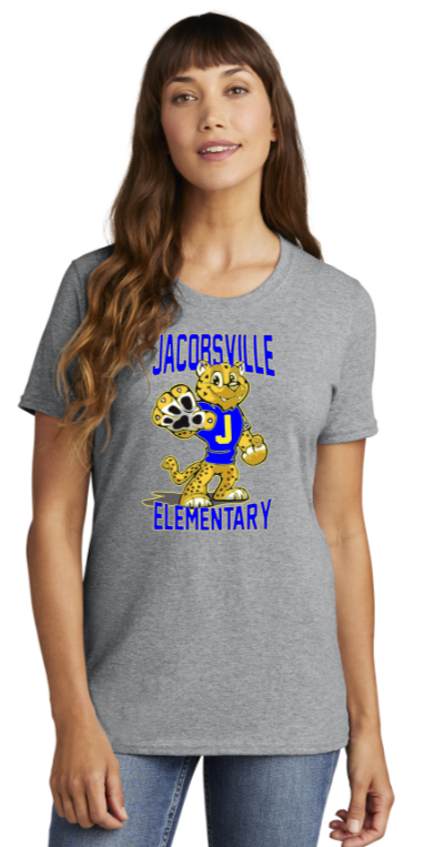 Jacobsville Elementary - Jaguars -  Lady SS T Shirt (Grey or White)