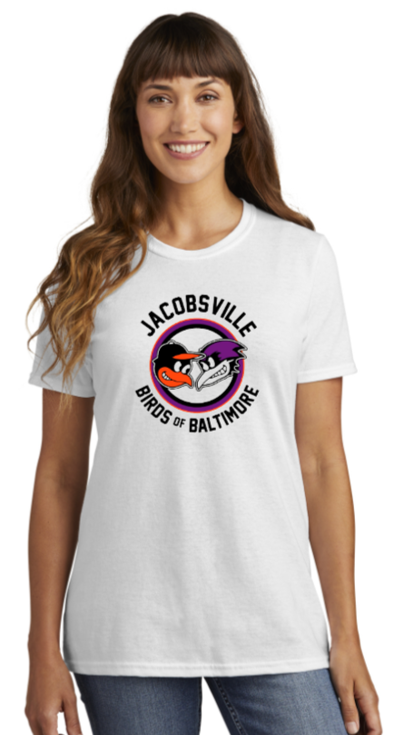 Jacobsville Elementary - Birds - Lady SS T Shirt (White or Grey)