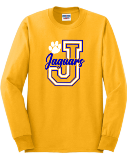 Jacobsville Elementary - J - Long Sleeve Shirt (Youth and Adult) (Gold or Grey)