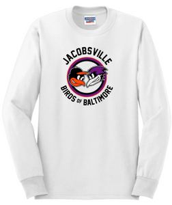 Jacobsville Elementary - Birds - Long Sleeve Shirt (Youth and Adult) (White or Grey)