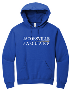 Jacobsville Elementary - Blue - Letters - Hoodie Sweatshirt (Youth and Adult)