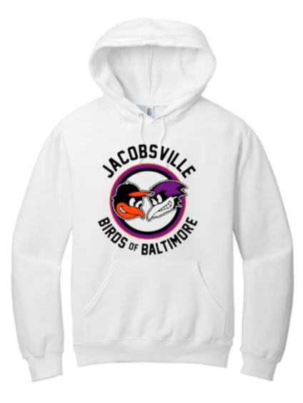 Jacobsville Elementary - Birds - Hoodie Sweatshirt (Youth and Adult) (White or Grey)