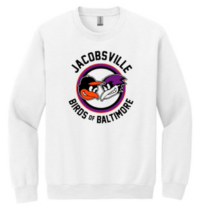 Jacobsville Elementary - Birds - Crewneck Sweatshirt (Youth and Adult) (White or Grey)